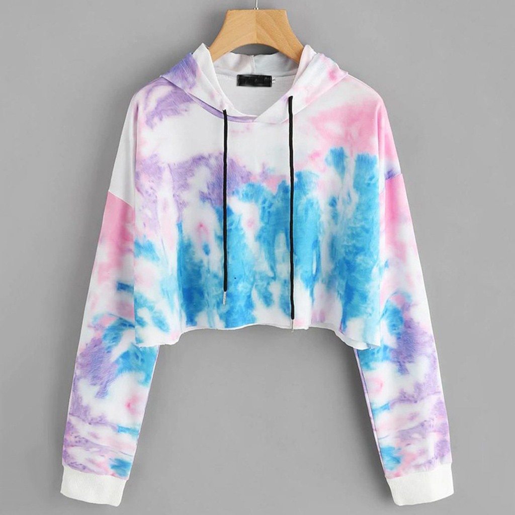 Printed short-sleeved long-sleeved hooded sweatshirt