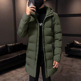 Men's Down Jacket Men's Mid Length Cotton Coat