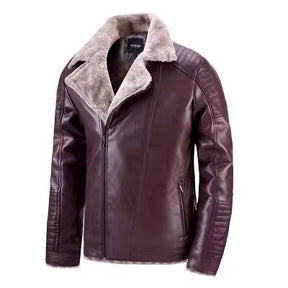 Slim Fit Lapel Plus Velvet Padded Jacket