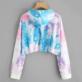 Printed short-sleeved long-sleeved hooded sweatshirt