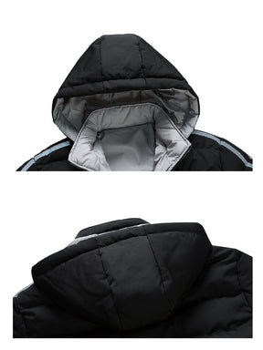 Men's Winter Hooded Cotton-padded Jacket Double-sided Bread Jacket