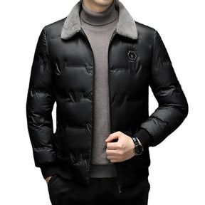 Men's Cotton-padded Jacket Winter Fur Collar Coat Men's Casual Jacket