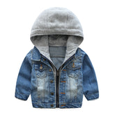 Kid's Winter Jacket For Boys And Girls Washed Soft Denim Jacket