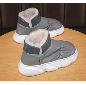 Men's Winter Snow Bread Shoes Fleece-lined Thick Boots