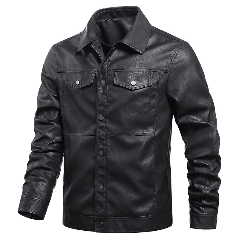 Men's Winter Leather Jacket Motorcycle Jacket