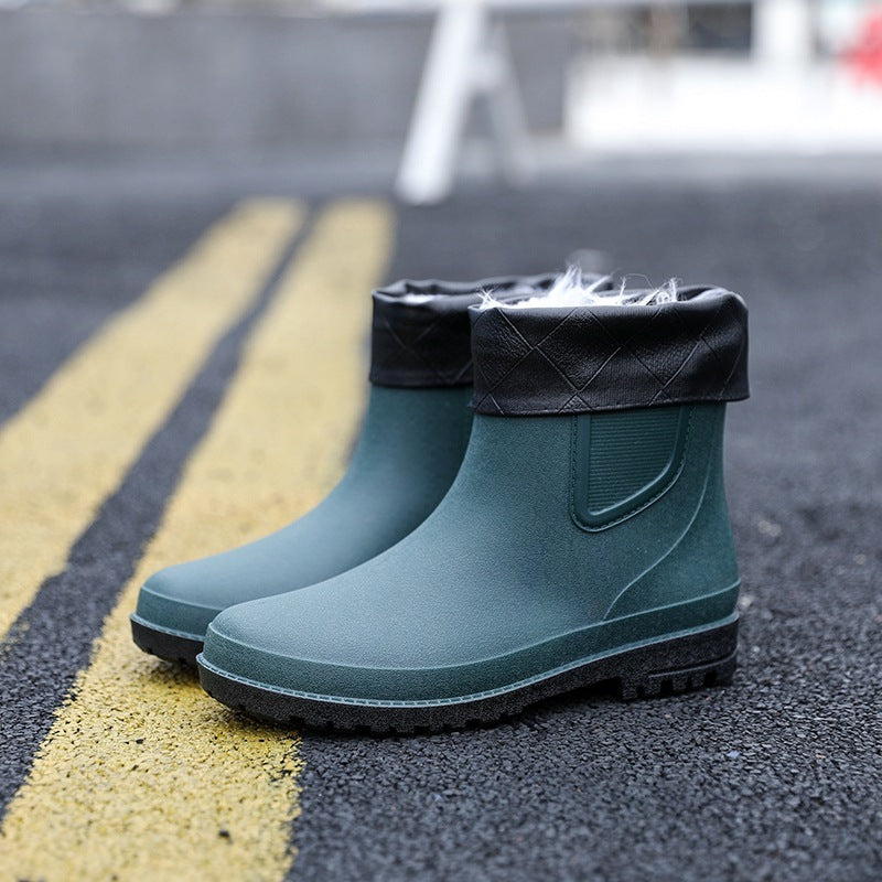 Short Tube Water Shoes Men Rain Boots