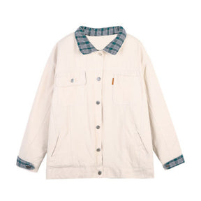 Stitching Port Style Jacket Denim Outer