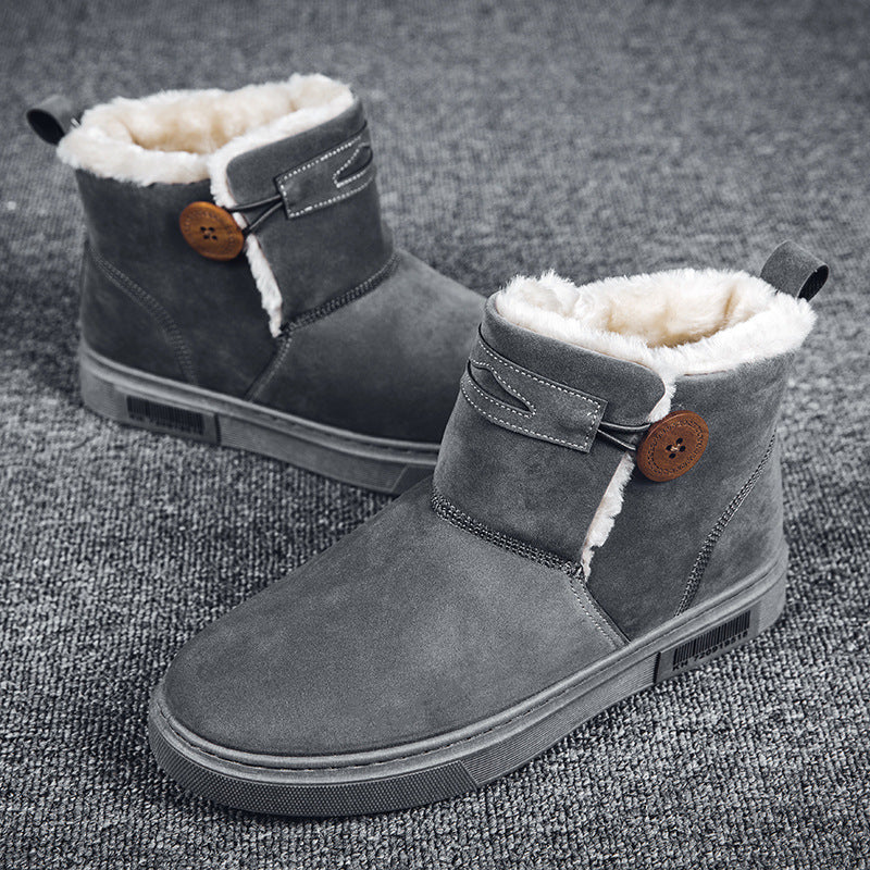 Men's boots plus velvet cotton shoes warm snow boots