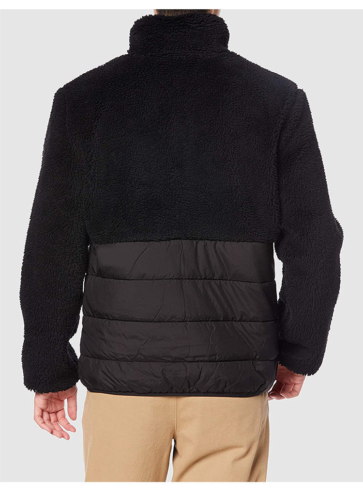 Men Casual Solid Color Polar Fleece Sweater