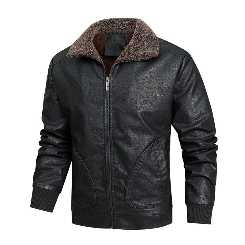 Men's Fashion Casual Polo Collar Zipper Jacket