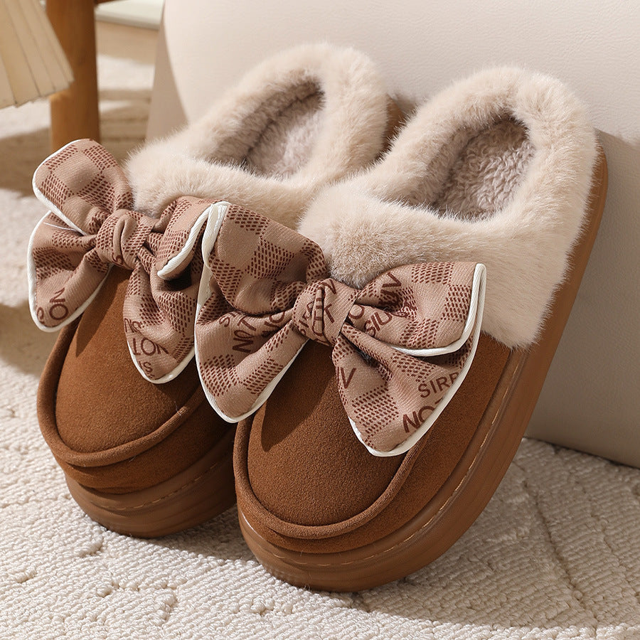 Home Slippers For Women Fashion Thick-soled Solid House Shoes