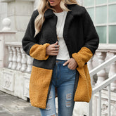 Mid-length Lapel Wool Cardigan Bubble Fleece Jacket