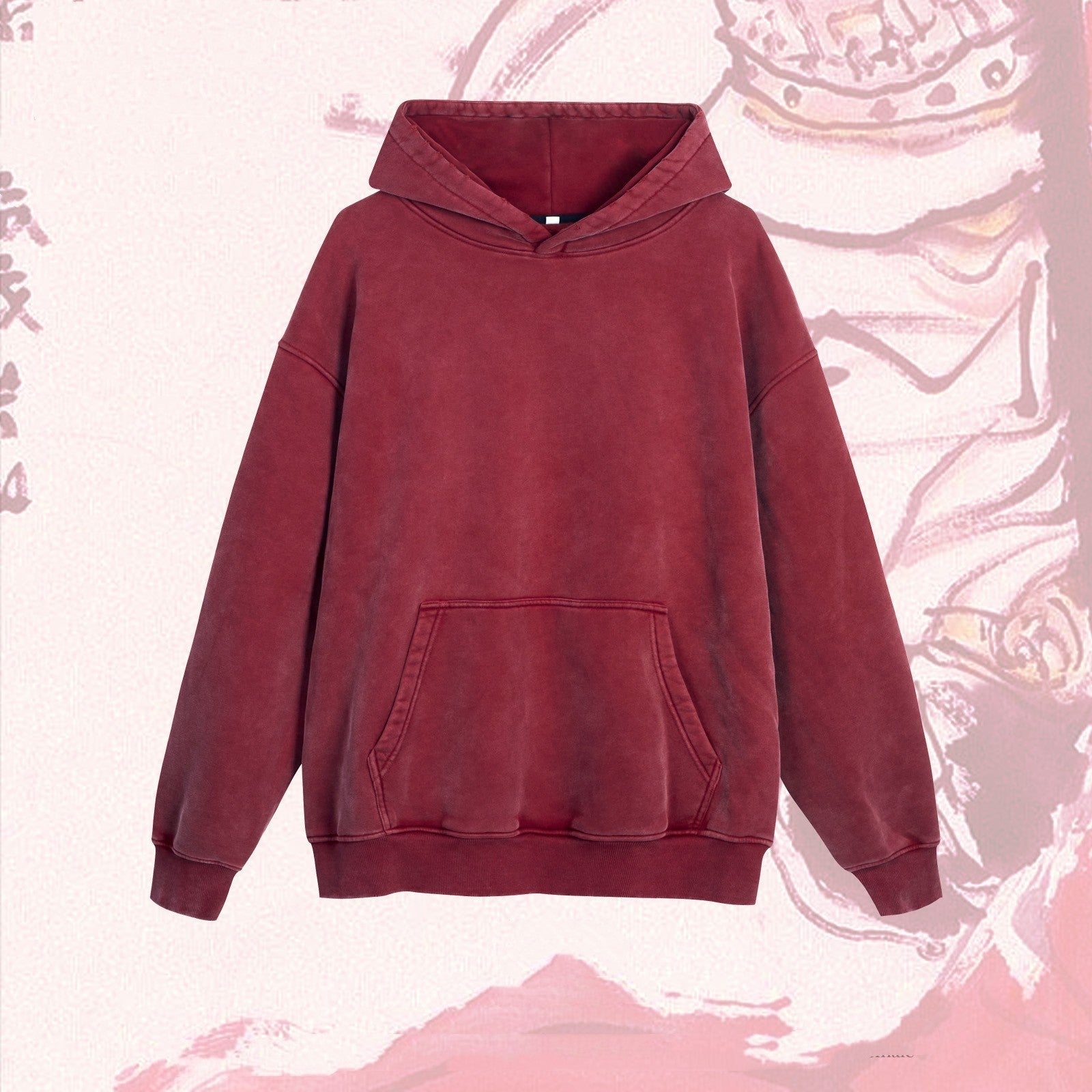 Velvet Padded Hooded Sweatshirt Male