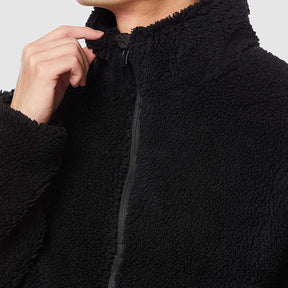 Men Casual Solid Color Polar Fleece Sweater