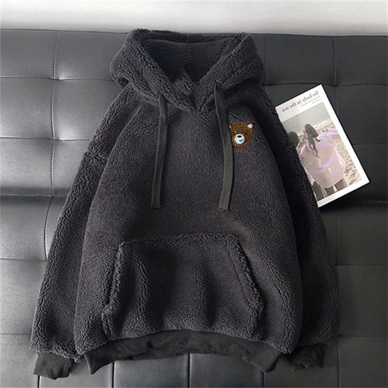 Lamb Wool Sweater Hooded Women