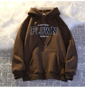 Autumn And Winter Korean Style Thickened Women's Sweater Hooded Letter-print Sweater Women