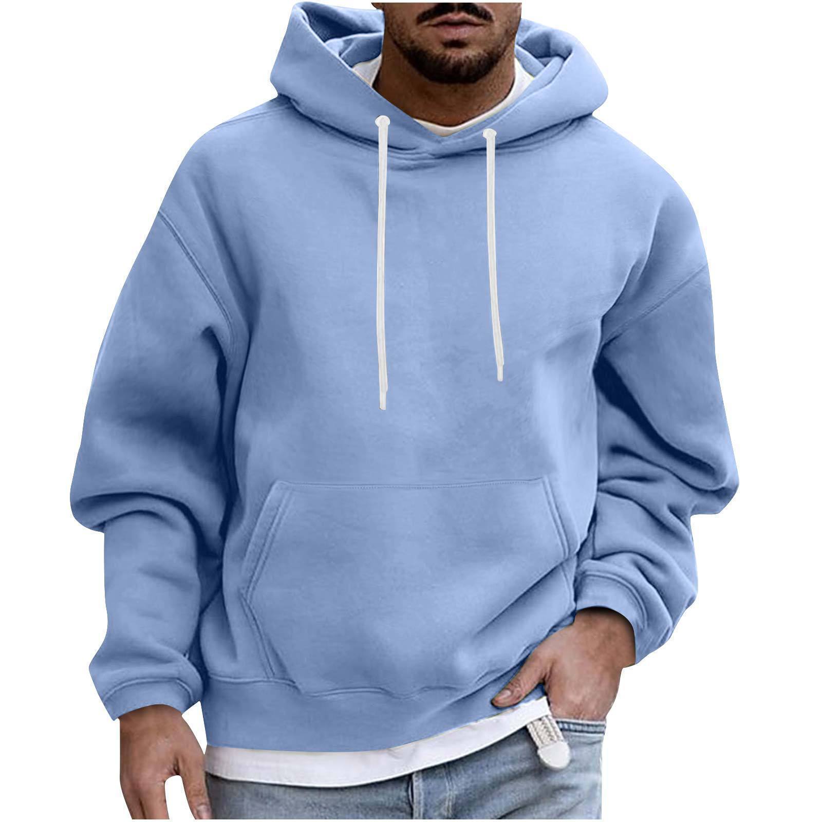 Solid Color Casual Men's Hoodie