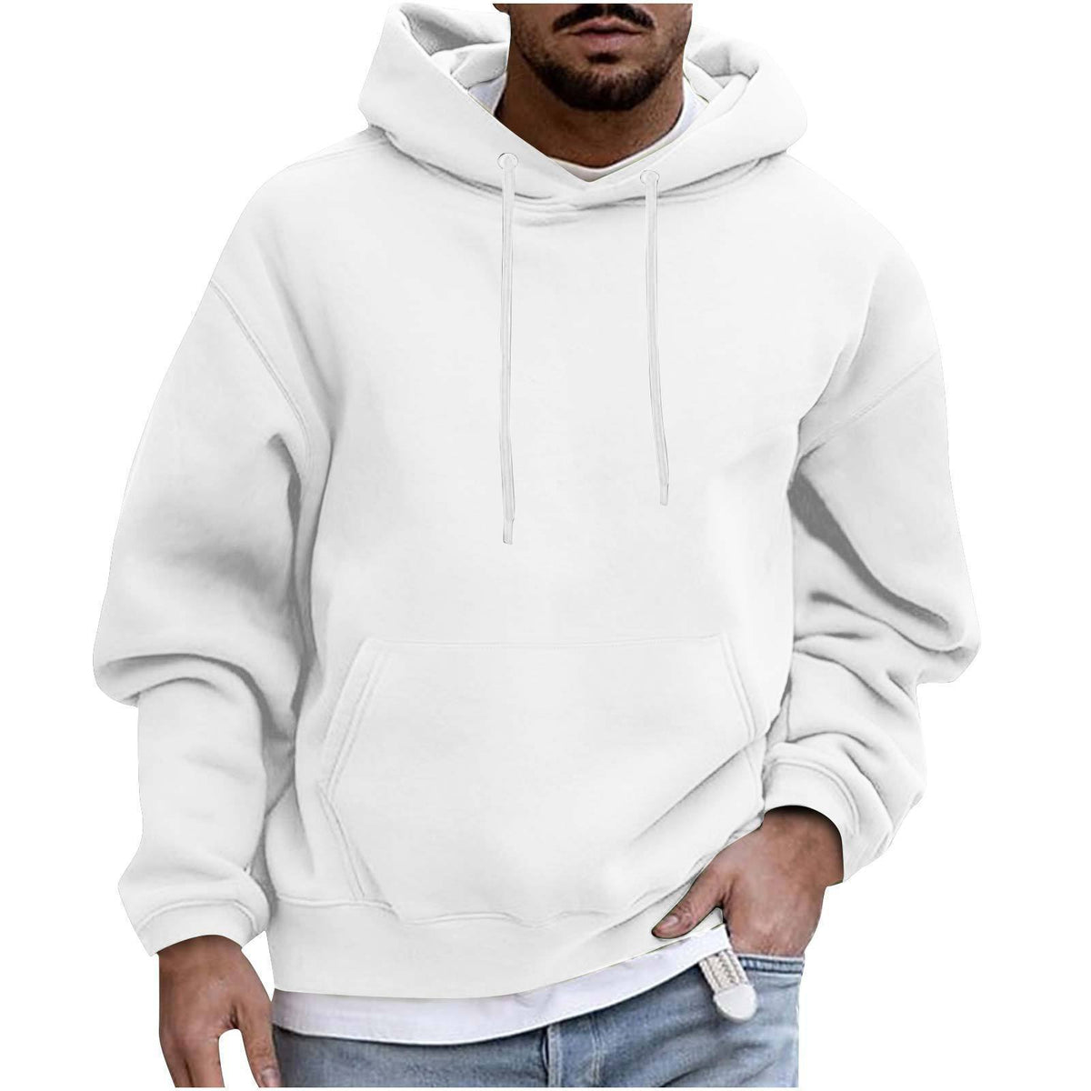 Solid Color Casual Men's Hoodie