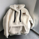 Lamb Wool Sweater Hooded Women