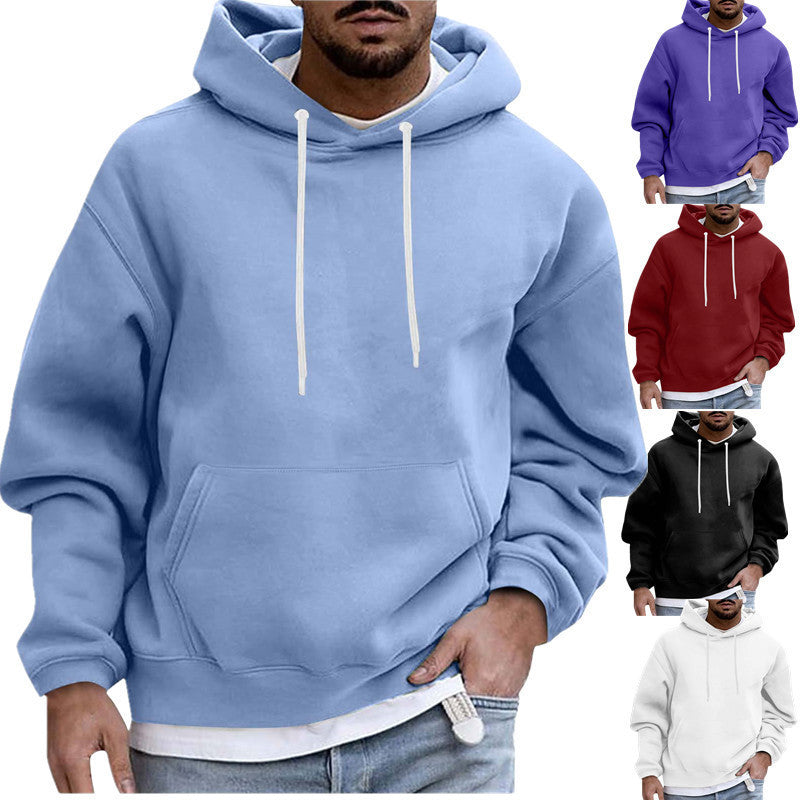 Solid Color Casual Men's Hoodie